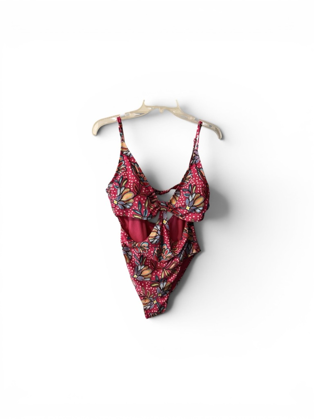 Tabitha Brown for Target Pink Floral One-Piece Swimsuit with cutout size XL